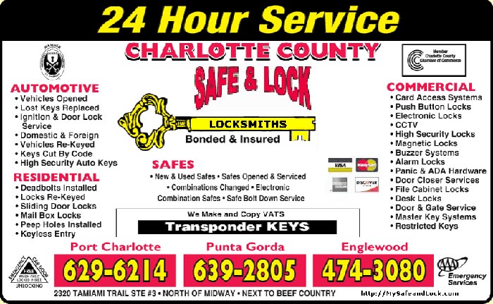 Charlotte County Safe and Lock 