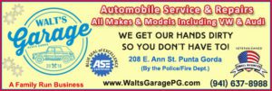 Walt's Auto Service Repair banner
