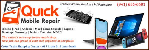 Quick Mobile Repair Punta Gorda at Cross Trails Shopping Plaza – The Home of Florida’s Fastest iPhone Repair!