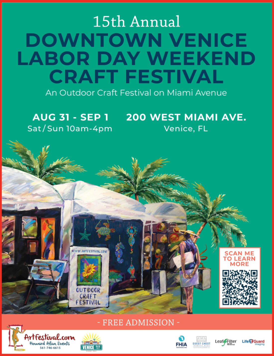 If you LOVE Craft Festivals - Check out the 15th Annual Downtown Venice Labor Day Weekend Craft Festival!