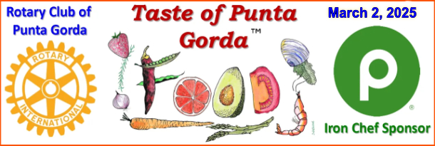 Charlotte County's Premier Food Festival - Taste of Punta Gorda! Sunday March 2nd at Laishley Park!