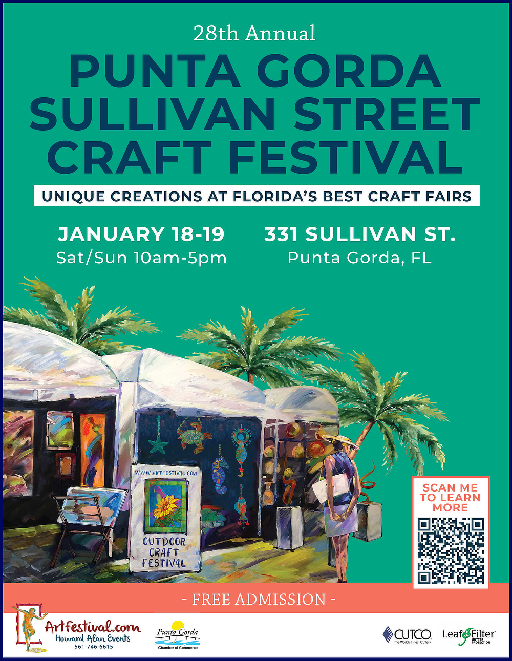 Mark your Calendar for the 28th Annual Punta Gorda Sullivan Street Crafts Festival - Sat. - Sunday January 18th - 19th!