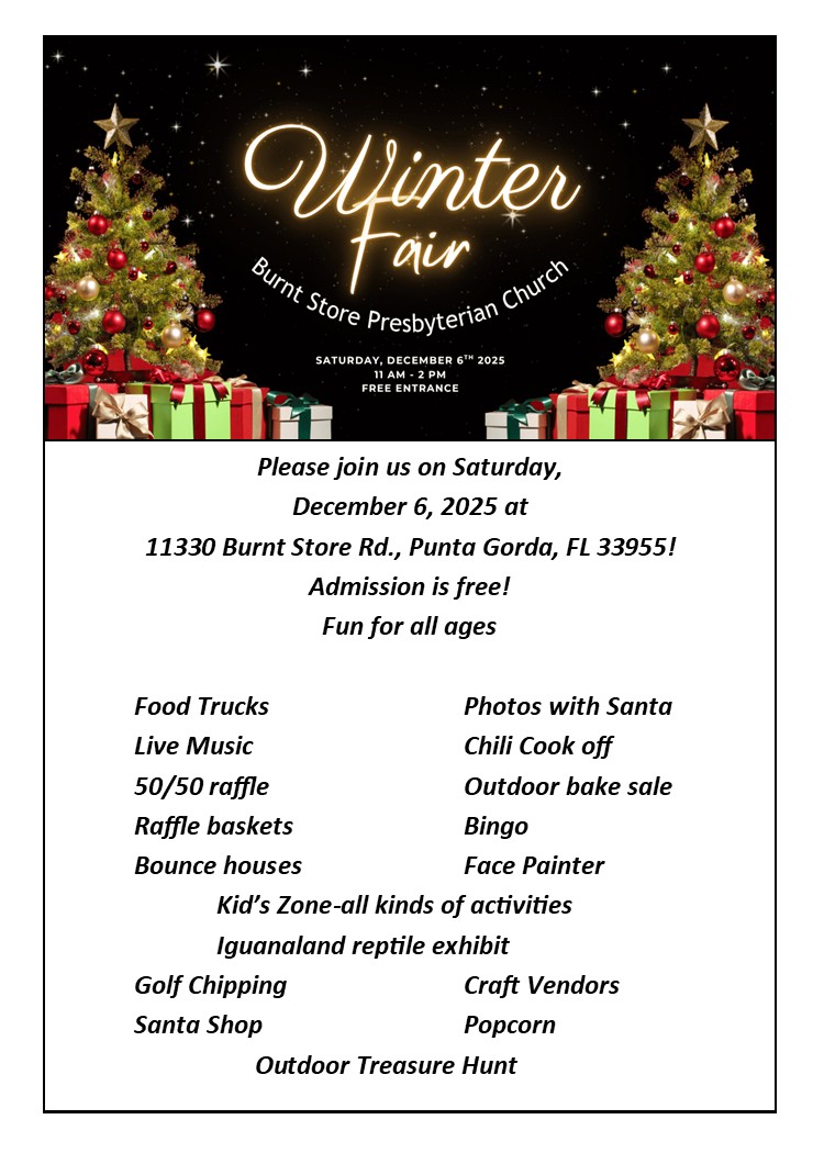 Winter Fair 2025 small cardboard flyer