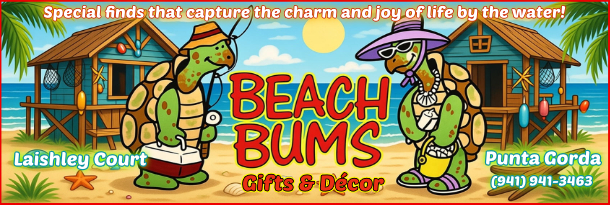 Fresh coastal décor and gifts at Beach Bums at Laishley Court Punta Gorda!