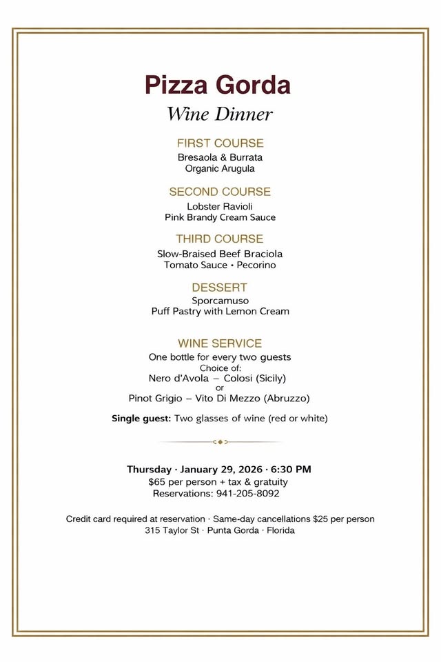 Wine dinner