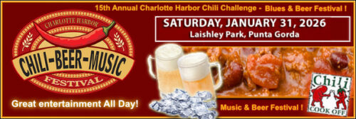 15th Annual Charlotte Harbor Chili Challenge Blues & Beer Festival Saturday, January 31, 2026