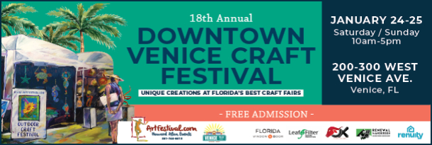Downtown Venice Crafts Festival Jan. 24th - 25th!
