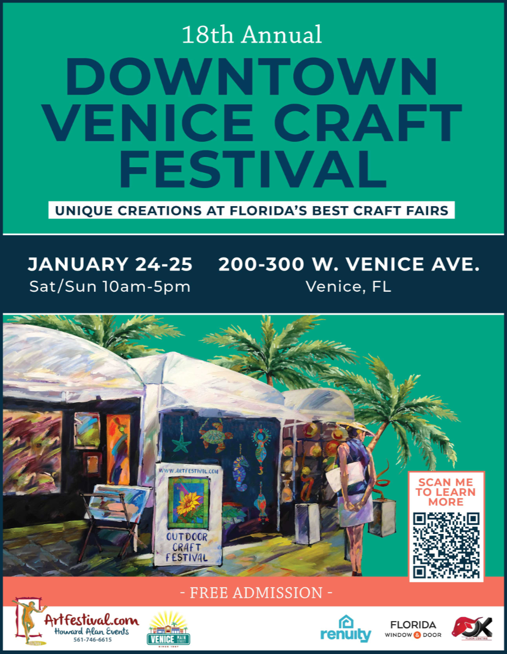 Downtown Venice Crafts Festival Jan. 24th - 25th!