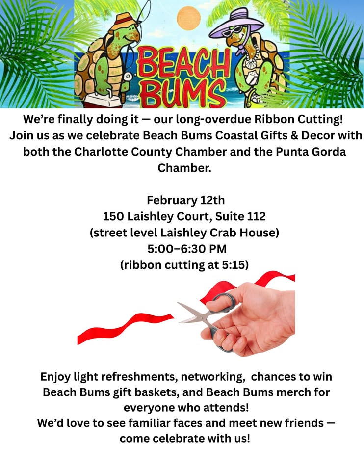Beach Bums Ribbon Cutting