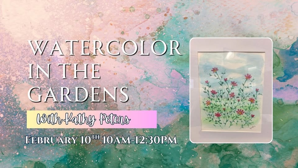 Watercolor Painting in The Gardens : Relaxing Palm