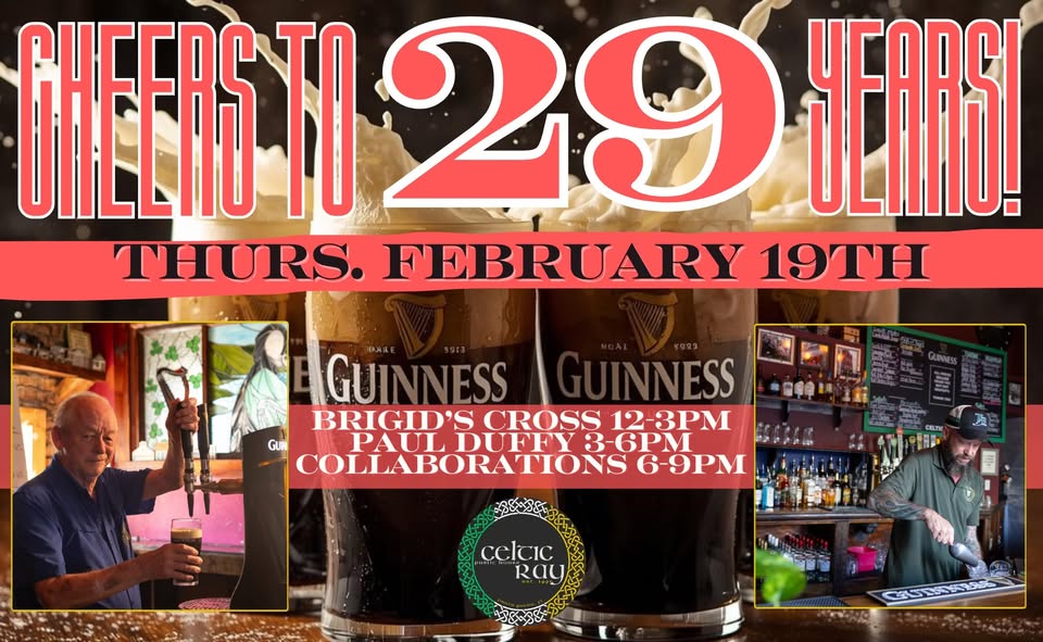 celtic ray public house 29th anniversary!
