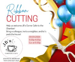 jb's corner cafe ribbon cutting