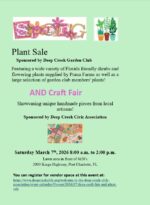 deep creek plant sale and craft fair