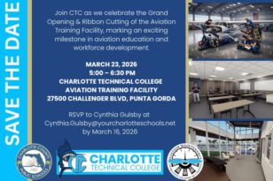 charlotte technical college training aviation facility ribbon cutting & grand opening
