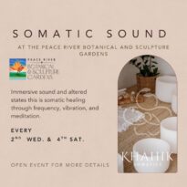 somatic sound at peace river botanical and sculpture gardens