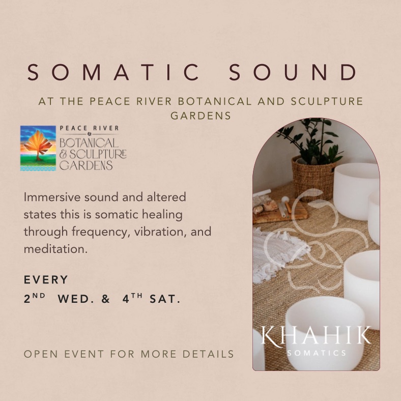 somatic sound at peace river botanical and sculpture gardens