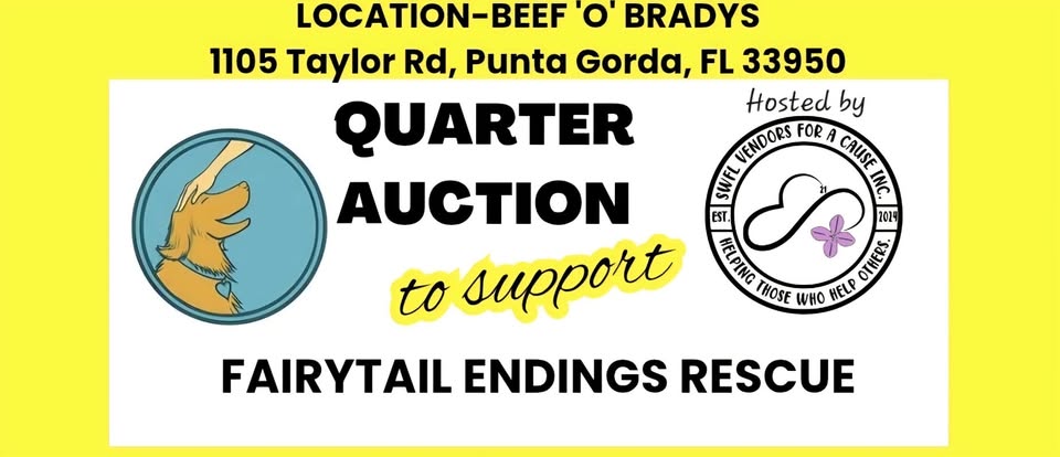 quarter auction to benefit fairytail endings rescue