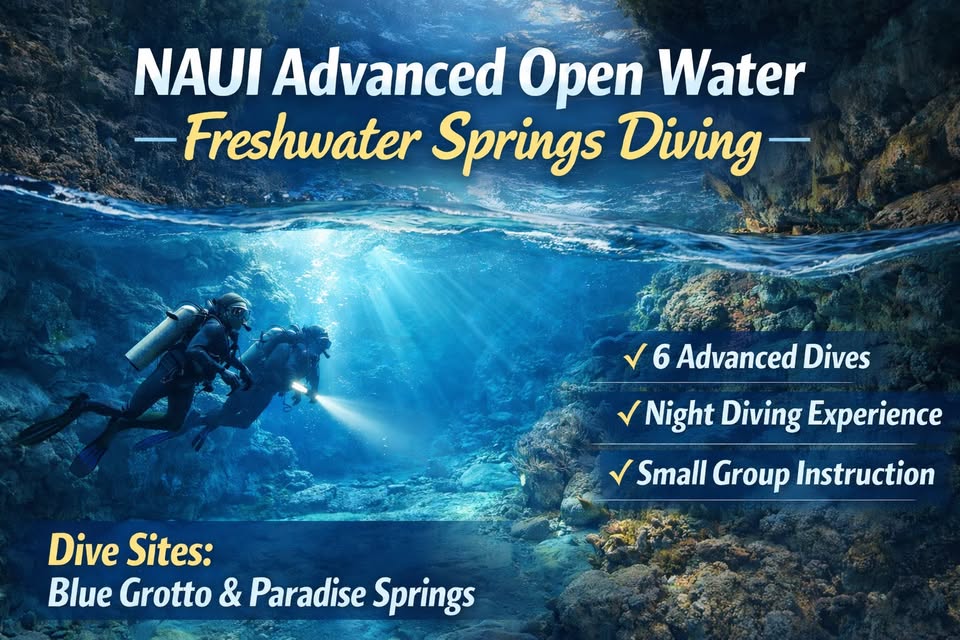 advanced open water course fresh water springs