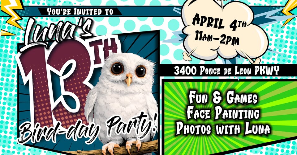 luna’s 13th bird day party!