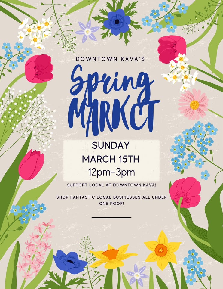 spring market at downtown kava