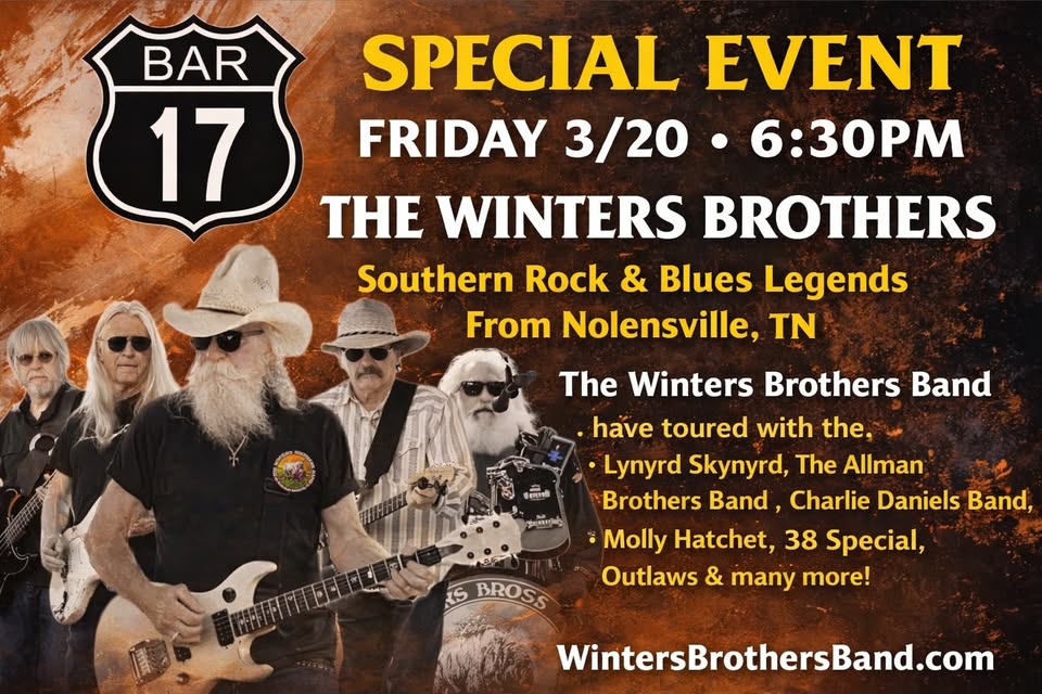 the winters brothers special event at bar 17!!!