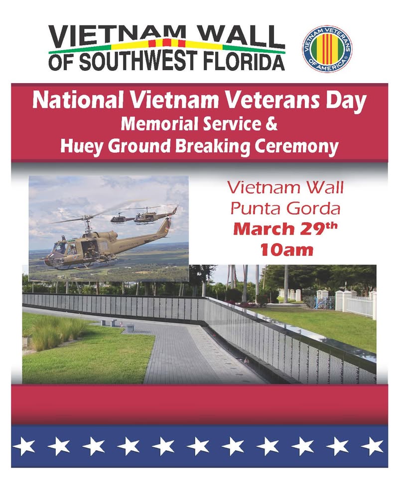 national vietnam veterans day memorial service and ground breaking ceremony for huey helicopter