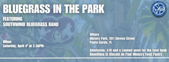 bluegrass in the park: canned goods for svdp