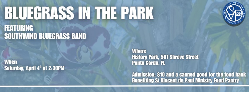 bluegrass in the park: canned goods for svdp