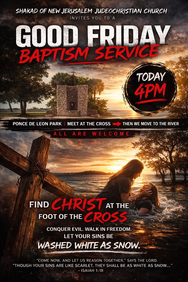 good friday baptism and service open to all