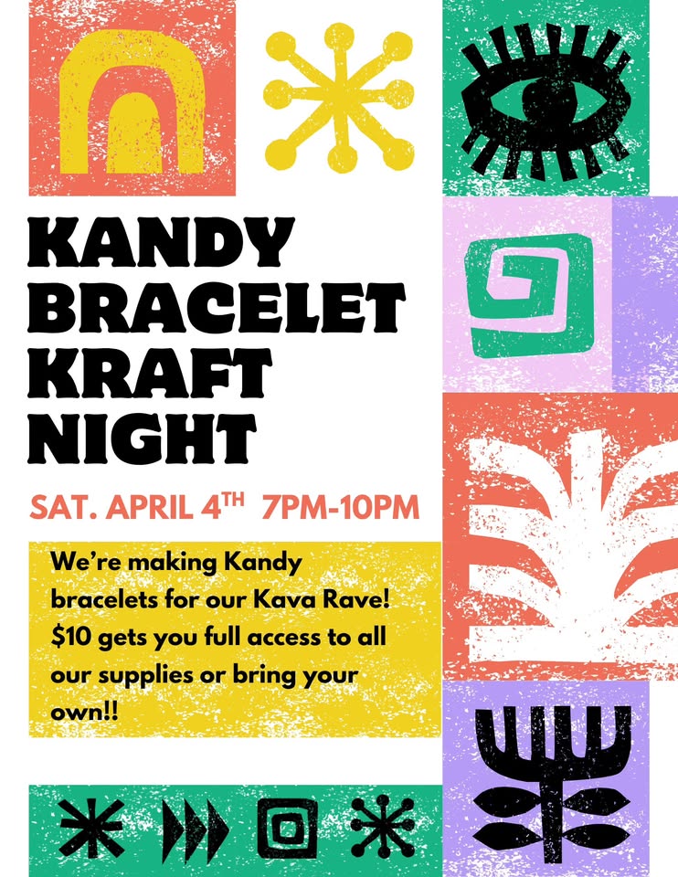 kandi bracelet night at downtown kava