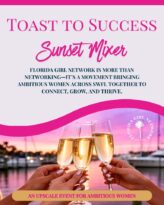 sunset mixer toast to success
