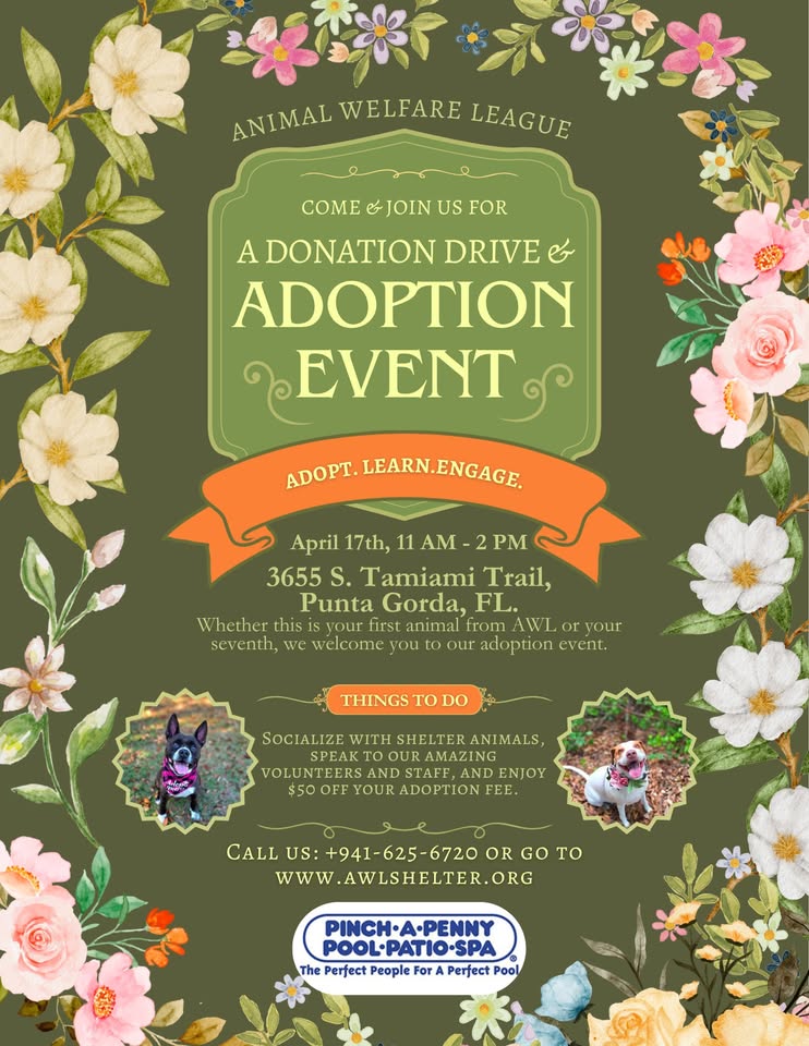 pinch a penny punta gorda adoption event & donation drive