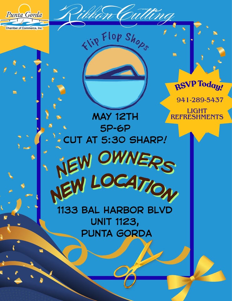 ribbon cutting flip flop shops new location