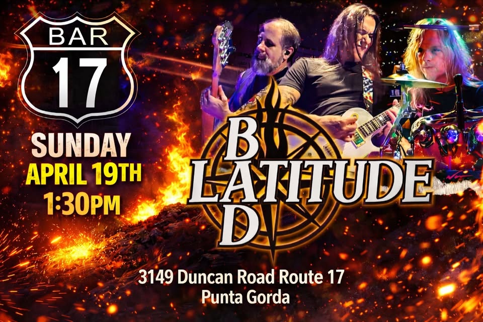 bad latitude live at bar 17 — sunday february at 1 pm!
