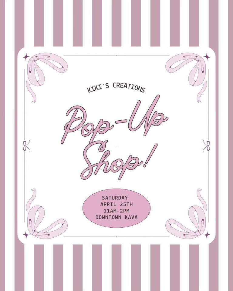 kiki's creations pop up shop