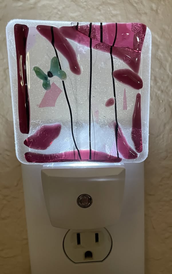 class: fused glass night lights (punta gorda)