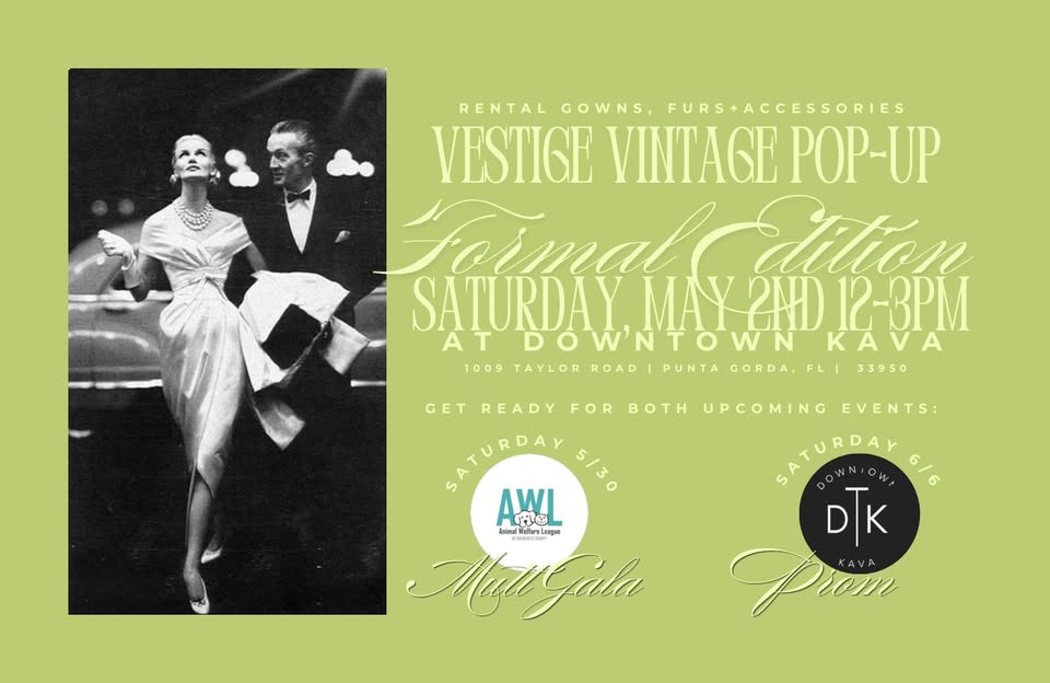 vestige vintage pop up at downtown kava: formal edition