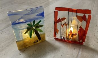 class: fused glass tealights (punta gorda)