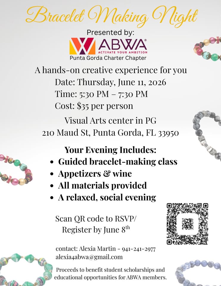 abwa punta gorda chapter bracelet making event