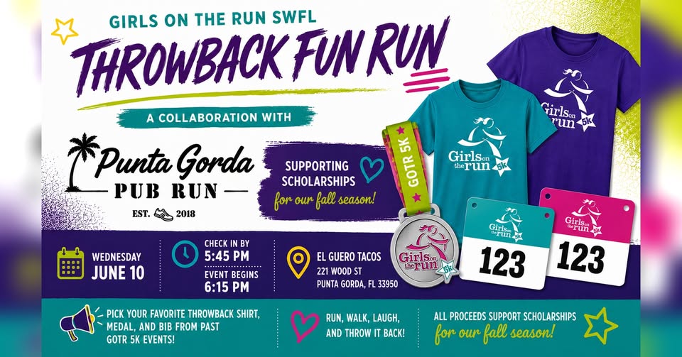 throwback fun run with punta gorda pub run