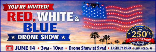 Red, White, and Blue Day's of Punta Gorda drone show
