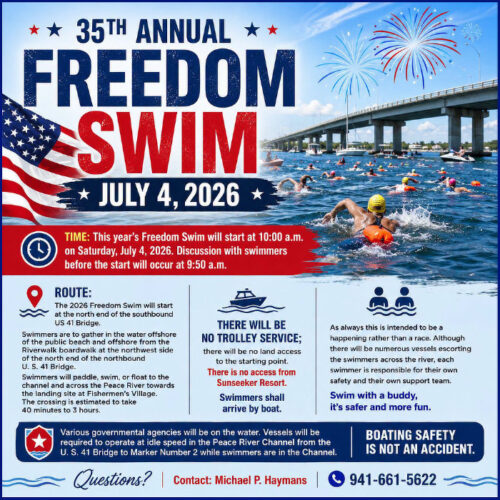 35th Annual Freedom Swim Returns to Punta Gorda on July 4th!