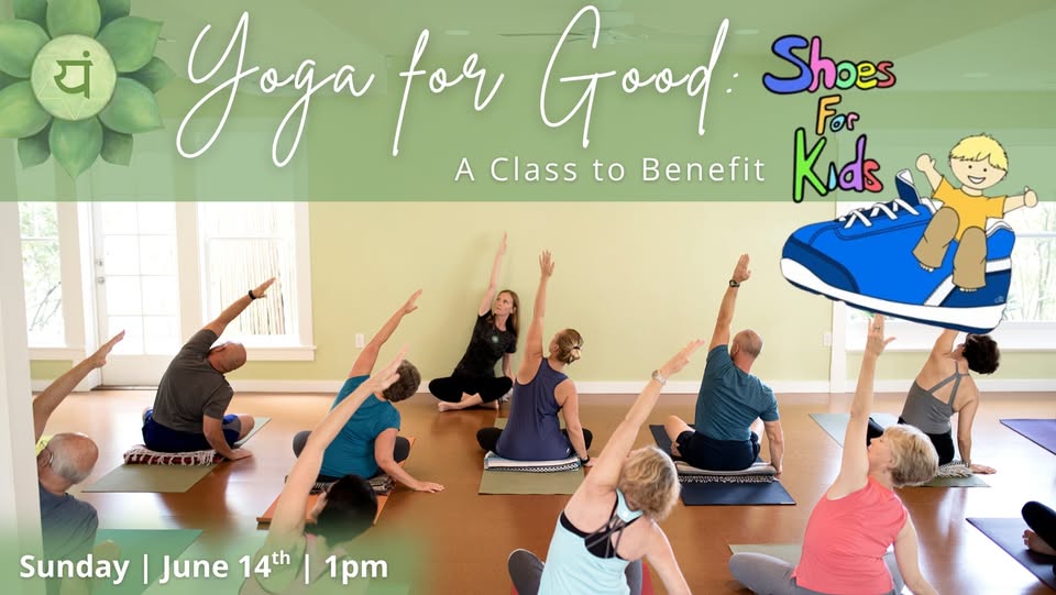 yoga for good: a class to benefit shoes for kids