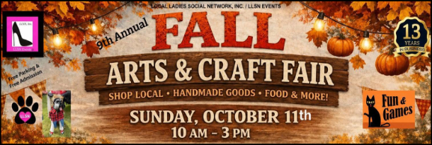 9th Annual Fall Arts & Craft Fair at Laishley Park