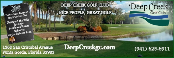 Play a round and Enjoy a Lunch or Dinner at the CreekSide Tavern! Deep Creek Golf Club - Nice People - Great Golf in Punta Gorda! Deep Creek Golf Club and Restaurant Punta Gorda Florida CreekSide Tavern